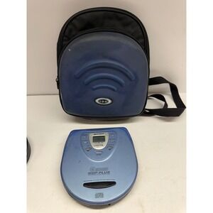 Lenoxx Sound CD-87 Portable CD Player Blue 45 Second ESP Plus Bass Boost Case